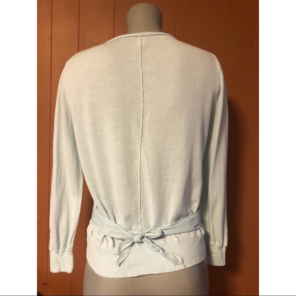 J. Crew V-Neck Belted Cotton Cardigan L - Picture 3 of 9